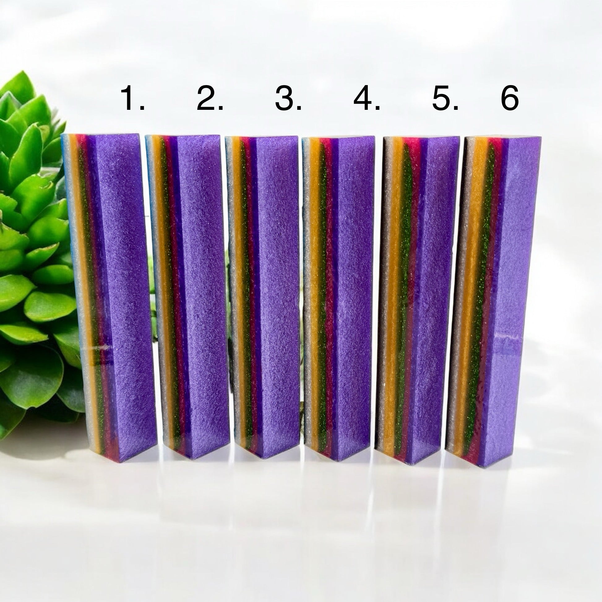 1191 Pearlescent layered pen blanks