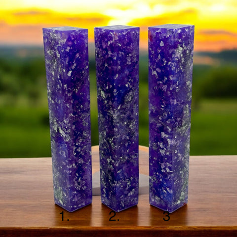 1186 Purple and Silver pen blanks