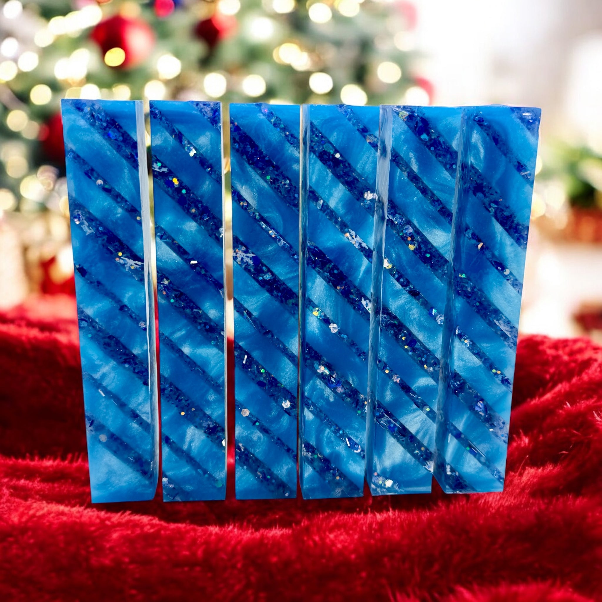 1180 Blue Candy Cane blanks