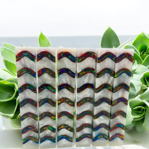 1179 Wavy inlay pen blanks