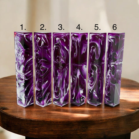 1188 Translucent Purple and White pen blank