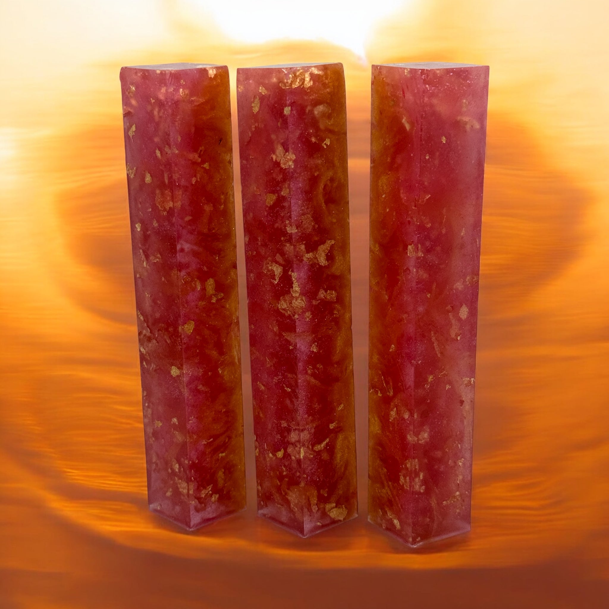 1182 Pink and Gold pen blank