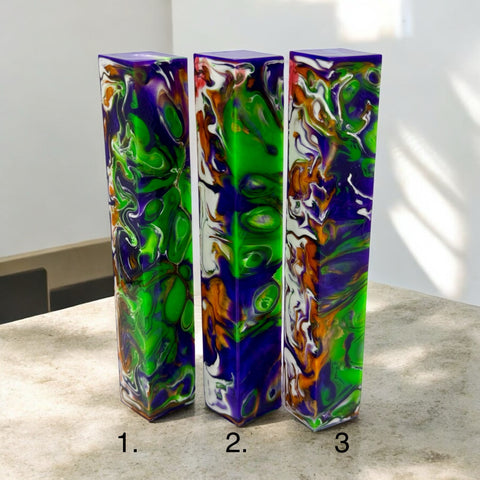 1192 Green, purple orange and white pen blank