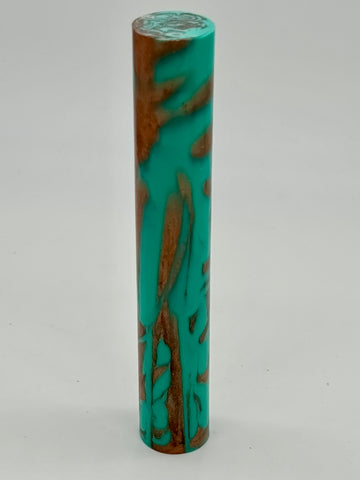 1140 teal and copper pen blank